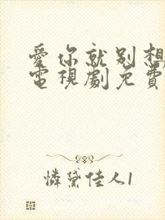 爱你就别想太多电视剧免费观看全集