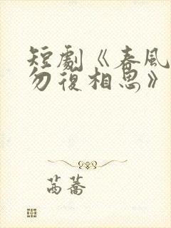 短剧《春风不言勿复相思》结局