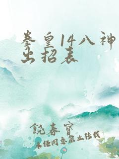 拳皇14八神庵出招表