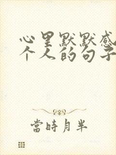 心里默默感谢一个人的句子