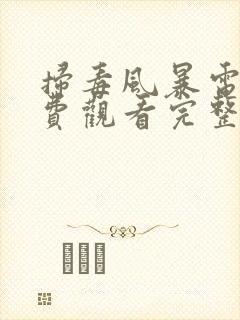 扫毒风暴电影免费观看完整版高清