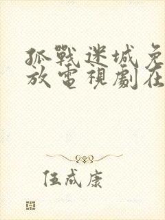 孤战迷城免费播放电视剧在线播放