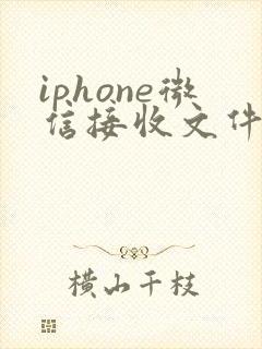 iphone微信接收文件保存到哪