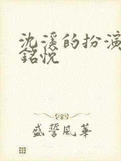 沈溪的扮演者孙铭悦