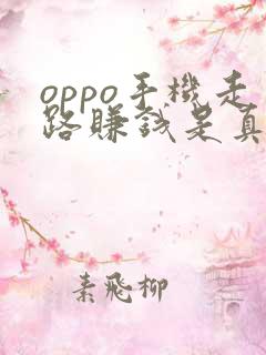 oppo手机走路赚钱是真的吗