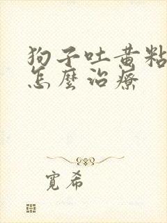 狗子吐黄粘液是怎么治疗