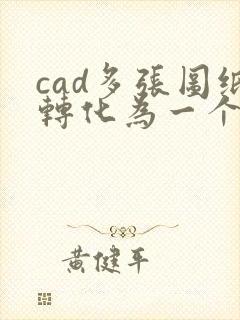 cad多张图纸转化为一个pdf