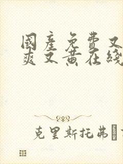 国产免费又色又爽又黄在线观看