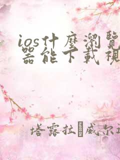 ios什么浏览器能下载视频