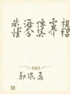 藏海传电视剧剧情分集介绍