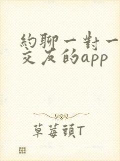 约聊一对一视频交友的app