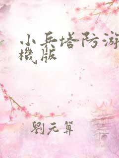 小兵塔防游戏单机版