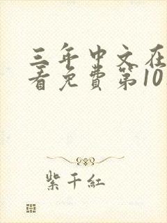 三年中文在线观看免费第10集
