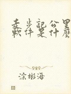 走步记公里数的软件是什么