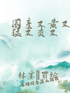 国产又黄又粗又猛又爽又