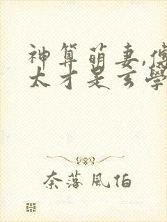 神算萌妻,傅太太才是玄学真大佬