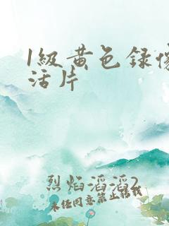 1级黄色录像生活片