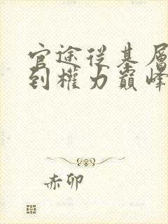 官途从基层科长到权力巅峰小说免费阅读