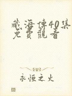 藏海传40集版免费观看