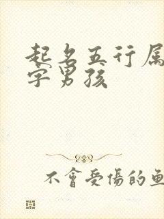 起名五行属木的字男孩