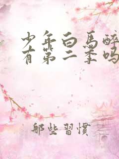 少年白马醉春风有第二季吗