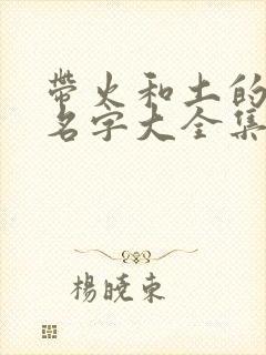 带火和土的男孩名字大全集