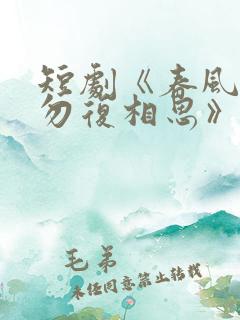 短剧《春风不言勿复相思》结局