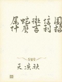 属蛇微信图像用什么吉利招财