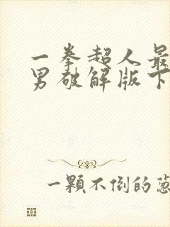 一拳超人最强之男破解版下载