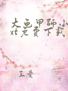 大龟甲师小说txt免费下载