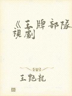 《王牌部队》电视剧