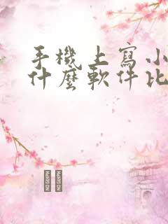 手机上写小说用什么软件比较好