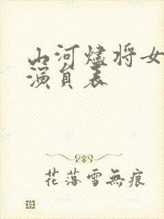 山河烬将女为凰演员表