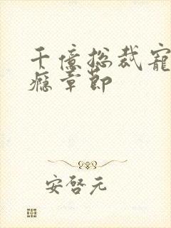 千亿总裁宠妻成瘾章节