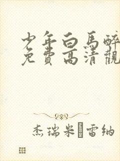 少年白马醉春风免费高清观看