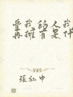 爱我的人我已不再拥有是什么歌