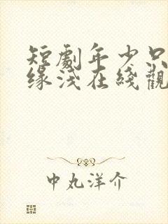 短剧年少只恨道缘浅在线观看