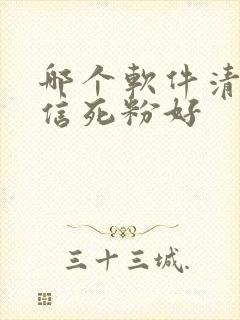 哪个软件清理微信死粉好