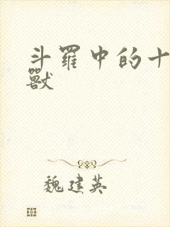 斗罗中的十大凶兽