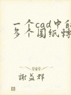 一个cad中的多个图纸转换成pdf