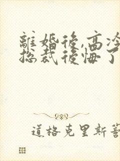 离婚后,高冷女总裁后悔了txt