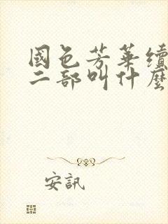 国色芳华续集第二部叫什么