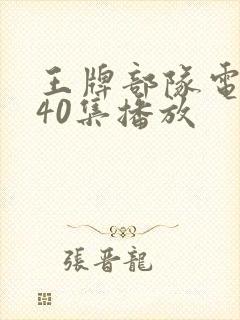 王牌部队电视剧40集播放