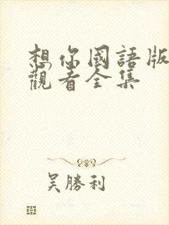 想你国语版免费观看全集