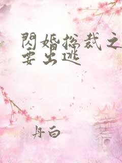 闪婚总裁之甜妻要出逃