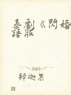 泰剧《闪婚》国语版