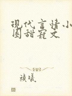 现代言情小说校园甜宠文