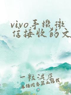 vivo手机微信接收的文件在哪里