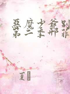 恶魔少爷别吻我第二季邢菲