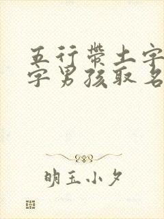 五行带土字旁的字男孩取名